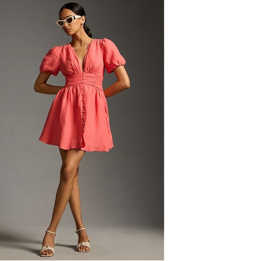 Anthropologie The Katerina Button-Front mini Dress